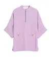 Valentino Light Purple Vlogo Mini Dress In Purple