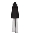 Valentino Embroidered Structured Couture Short Dress In Black