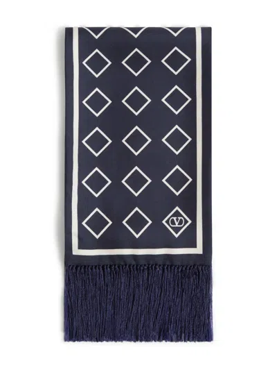VALENTINO OPTICOOL FRINGED BANDEAU SCARF