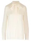 Valentino Silk Georgette Blouse In White