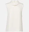 Valentino Sleeveless Silk Top Without In White