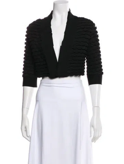 Pre-owned Valentino Silk Jacket In Black