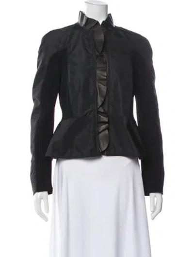 Pre-owned Valentino Silk Jacket In Black