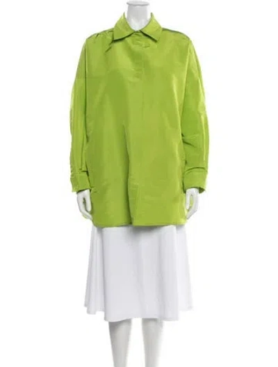 Pre-owned Valentino Silk Jacket In Green