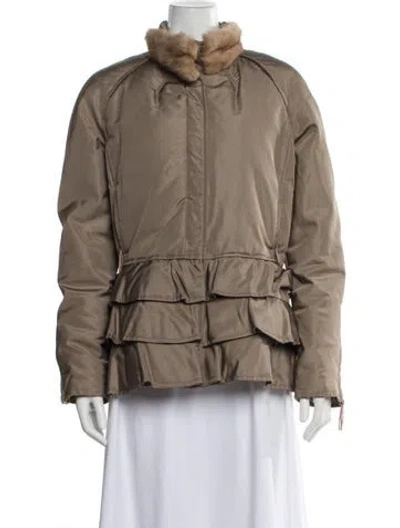 Pre-owned Valentino Silk Jacket In Neutral