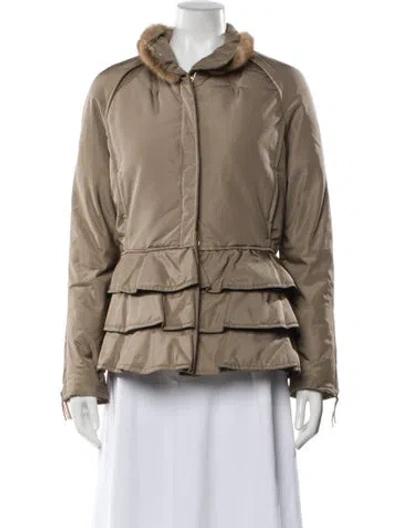 Pre-owned Valentino Silk Jacket In Neutral
