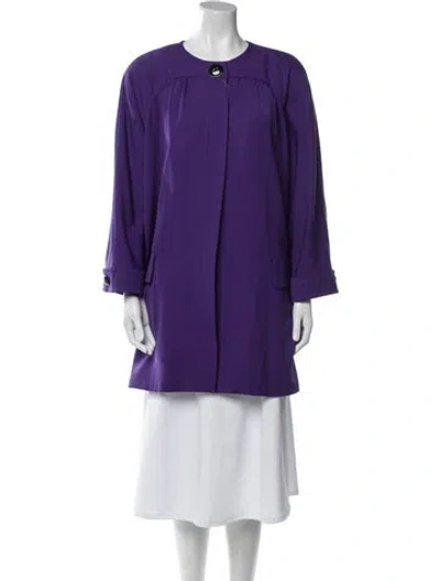 Pre-owned Valentino Silk Jacket In Purple