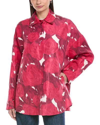 Valentino Silk Jacket In Red