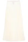 Valentino Iconographe Jacquard Pleated Midi Skirt In White