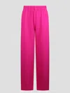 Valentino Crepe Couture Wide-leg Trousers In Pink & Purple