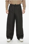 Valentino Silk Joggers With All Over Logoed Pattern