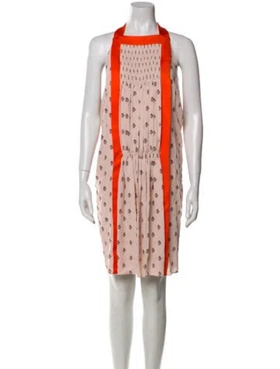 Pre-owned Valentino Silk Knee-length Dress In Pink