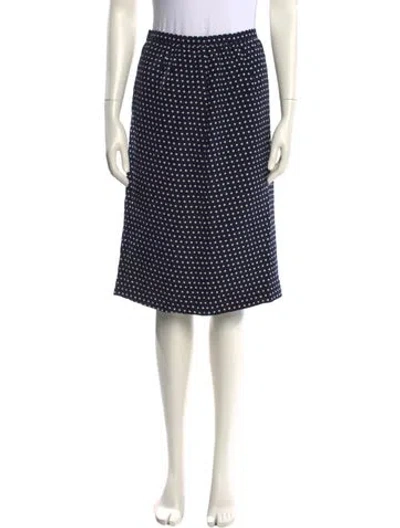 Pre-owned Valentino Silk Knee-length Skirt In Blue