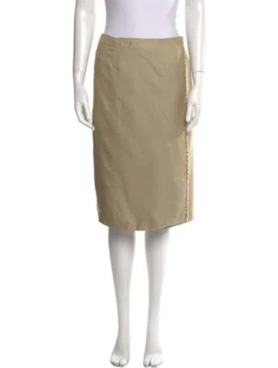Pre-owned Valentino Silk Knee-length Skirt In Neutral