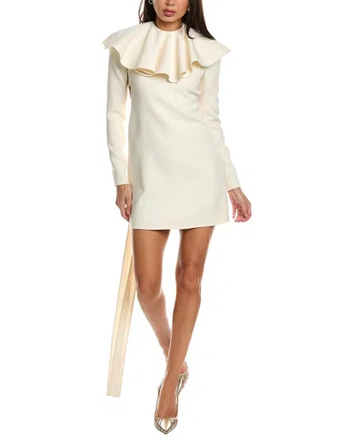Valentino Silk-lined Wool Sheath Dress In White