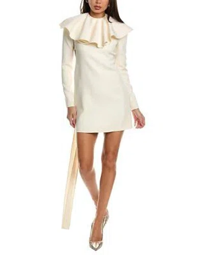 Pre-owned Valentino Silk-lined Wool Sheath Dress Women's White 40