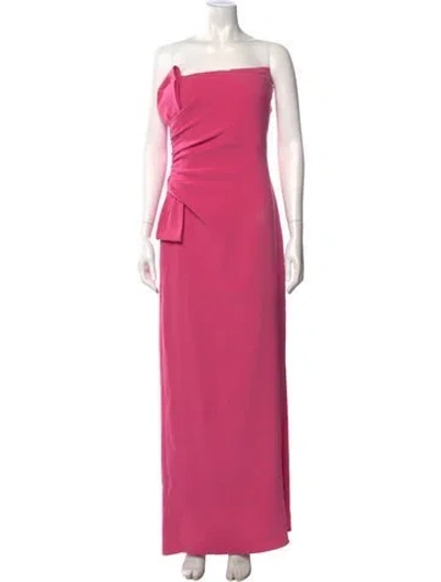Pre-owned Valentino Silk Long Dress In Pink