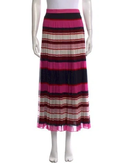 Pre-owned Valentino Silk Long Skirt In Pink