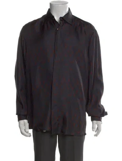 Pre-owned Valentino Silk Long Sleeve Shirt In Multi