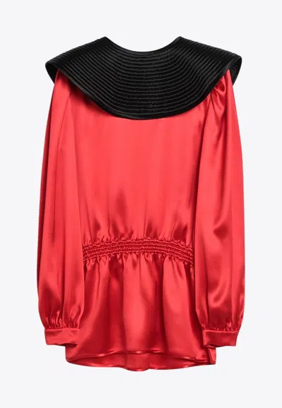 VALENTINO SILK LONG-SLEEVES BLOUSE