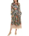 Valentino Silk Maxi Dress In Blue