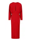 Valentino Donna Long Sleeve Blouson Silk Cady Couture Dress In White