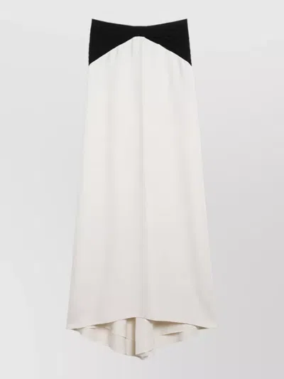 Valentino Silk Maxi Skirt In White