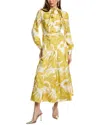 Valentino Silk Midi Dress In Green