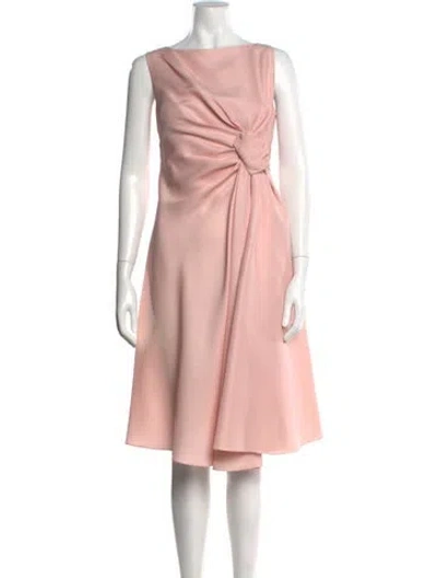 Pre-owned Valentino Silk Midi Length Dress In Pink