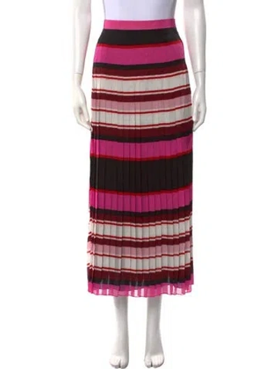 Pre-owned Valentino Silk Midi Length Skirt W/ Tags In Multi