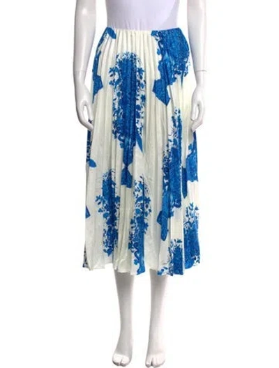 Pre-owned Valentino Silk Midi Length Skirt W/ Tags In Multi