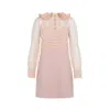 Valentino Peter Pan Collared Ruffle Bib Mini Dress