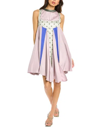 Valentino Silk Mini Dress In Nocolor