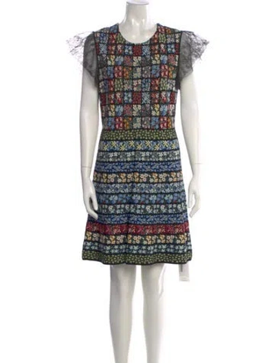 Pre-owned Valentino Silk Mini Dress In Black