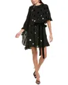 Valentino Silk Mini Dress In Black