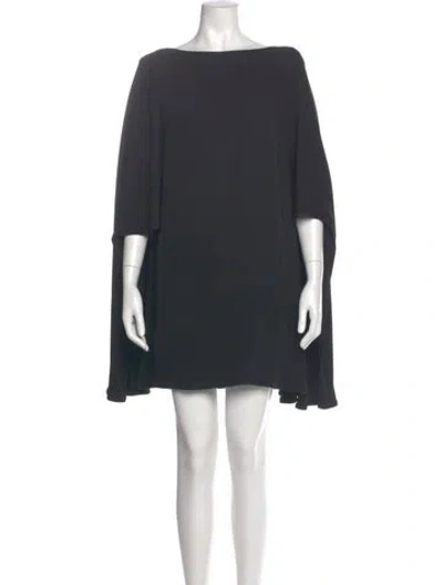 Pre-owned Valentino Silk Mini Dress In Gray