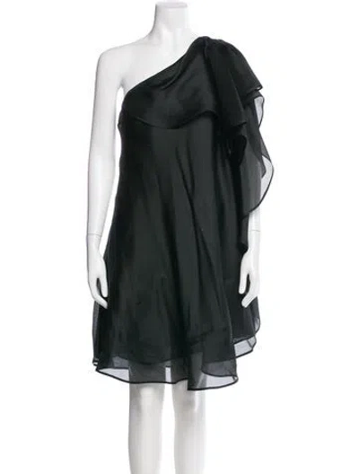 Pre-owned Valentino Silk Mini Dress In Green