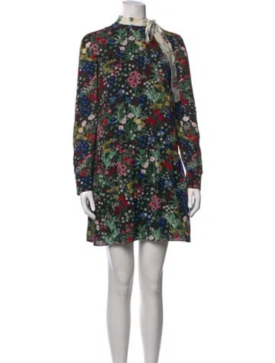 Pre-owned Valentino Silk Mini Dress In Multi