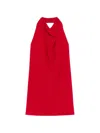 Valentino Womens Paris Halter-neck Silk-crepe Mini Dress In Red