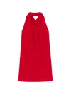 Valentino Womens Paris Halter-neck Silk-crepe Mini Dress In Red