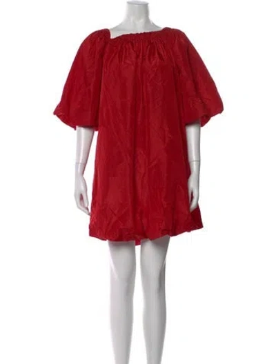 Pre-owned Valentino Silk Mini Dress In Red