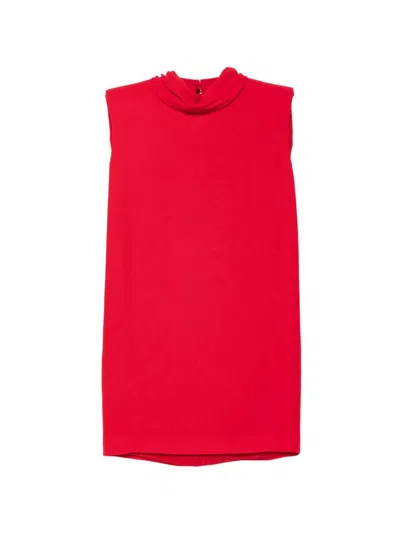 Valentino Silk Mini Dress In Red