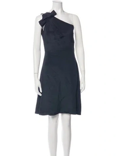 Pre-owned Valentino Silk Mini Dress W/ Tags In Blue