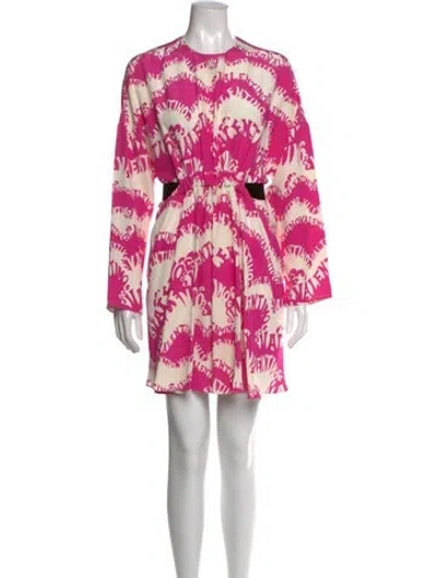 Pre-owned Valentino Silk Mini Dress In White