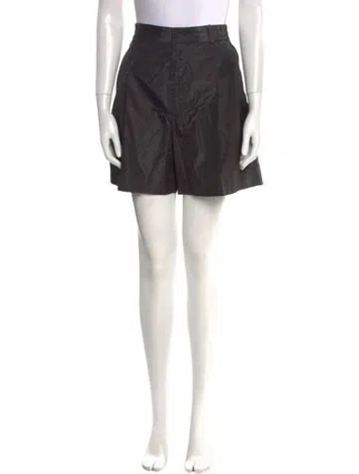 Pre-owned Valentino Silk Mini Shorts In Black