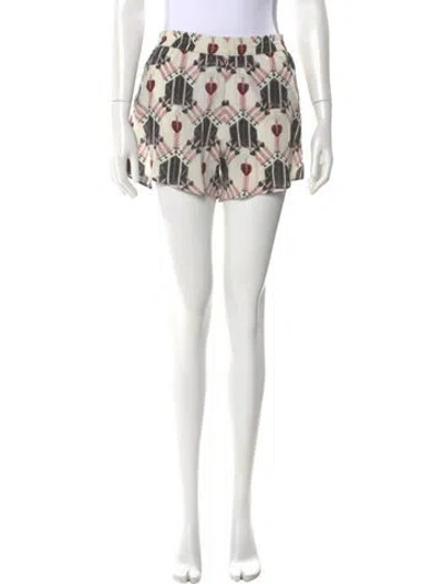 Pre-owned Valentino Silk Mini Shorts In Black