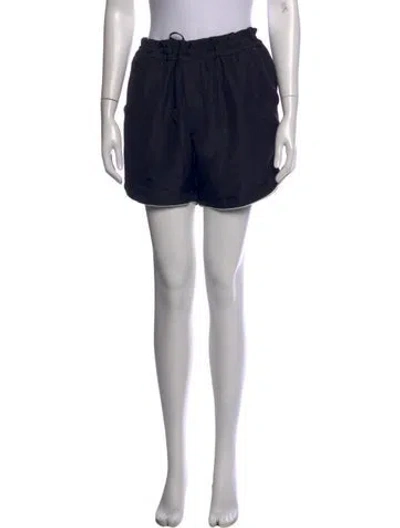 Pre-owned Valentino Silk Mini Shorts In Black