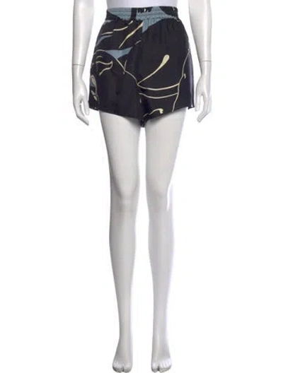 Pre-owned Valentino Silk Mini Shorts In Blue