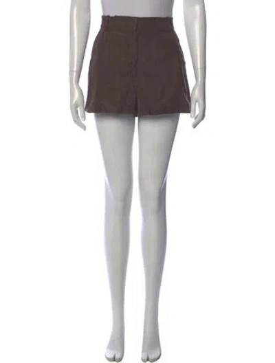 Pre-owned Valentino Silk Mini Shorts In Brown
