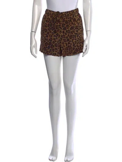 Pre-owned Valentino Silk Mini Shorts In Brown